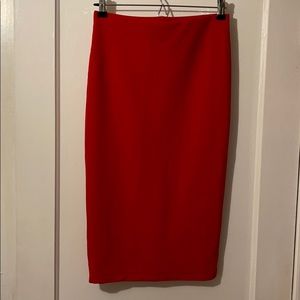 Hot red midi skirt😍